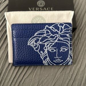 VERSACE MEDUSA BLUE CARD HOLDER